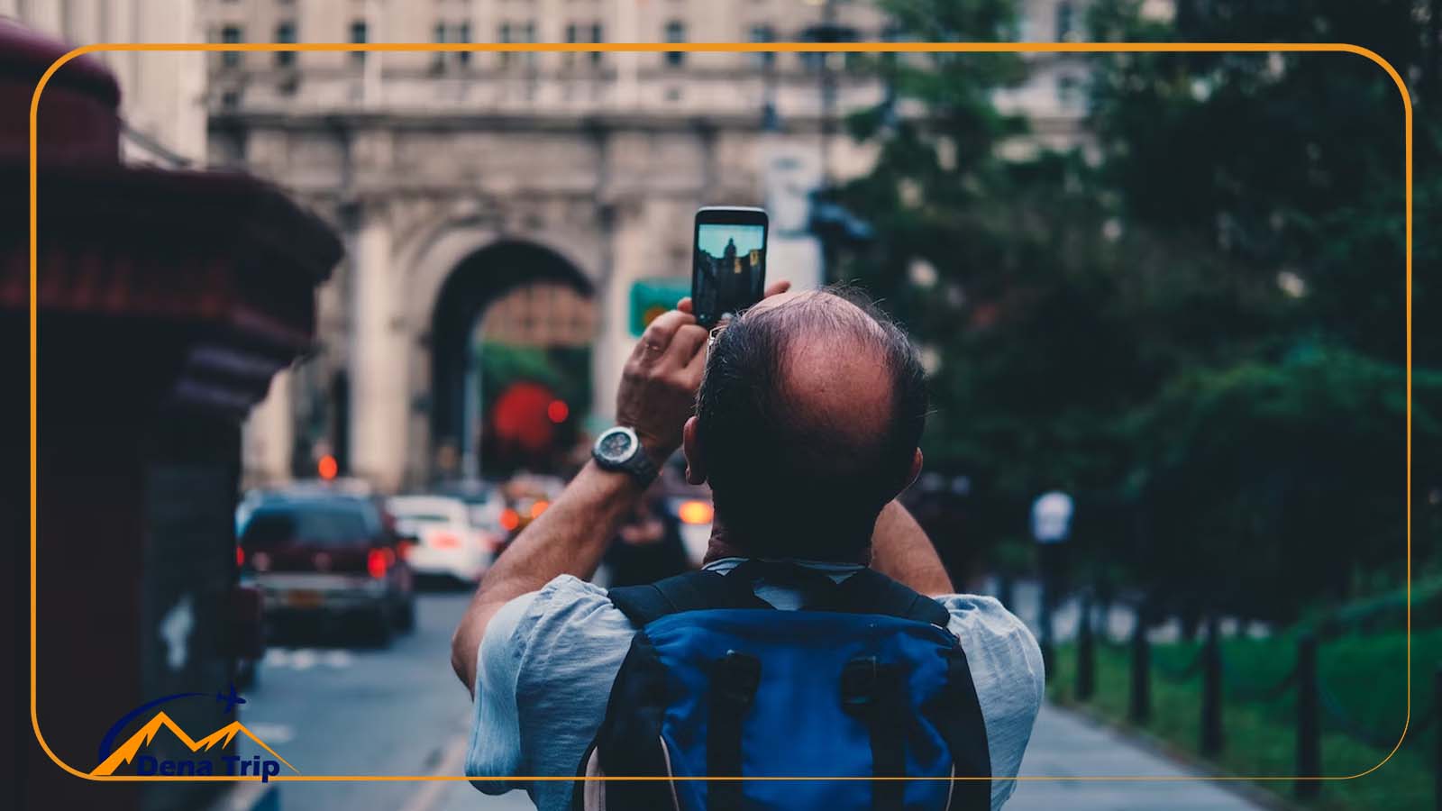 a tourist capturing a moment